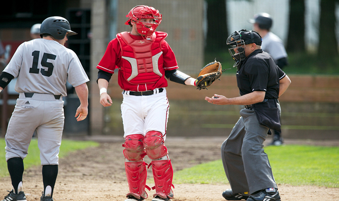 Saint Martin's catcher Zach Raczok was named the GNAC Player of the Week after hitting 7 for 13 with 10 RBI and two home runs.